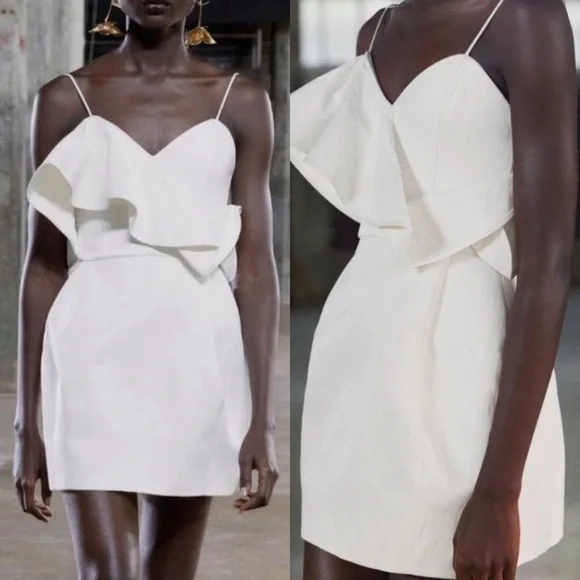 NWT ZARA VOLUMINOUS SHORT DRESS ZW COLLECTION - Picture 2 of 16